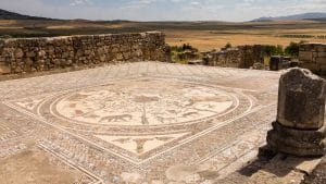 Volubilis is a partly excavated Roman city in Morocco situated near Meknes between Fes and Rabat. Built in a fertile agricultural area, it was developed from the 3rd century BC onwards as a Phoenician Carthaginian settlement